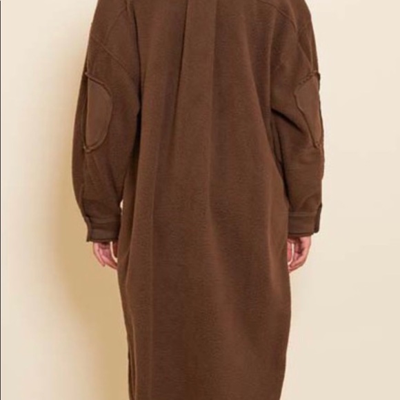 🆕Longline button down fleece coat - Picture 6 of 10